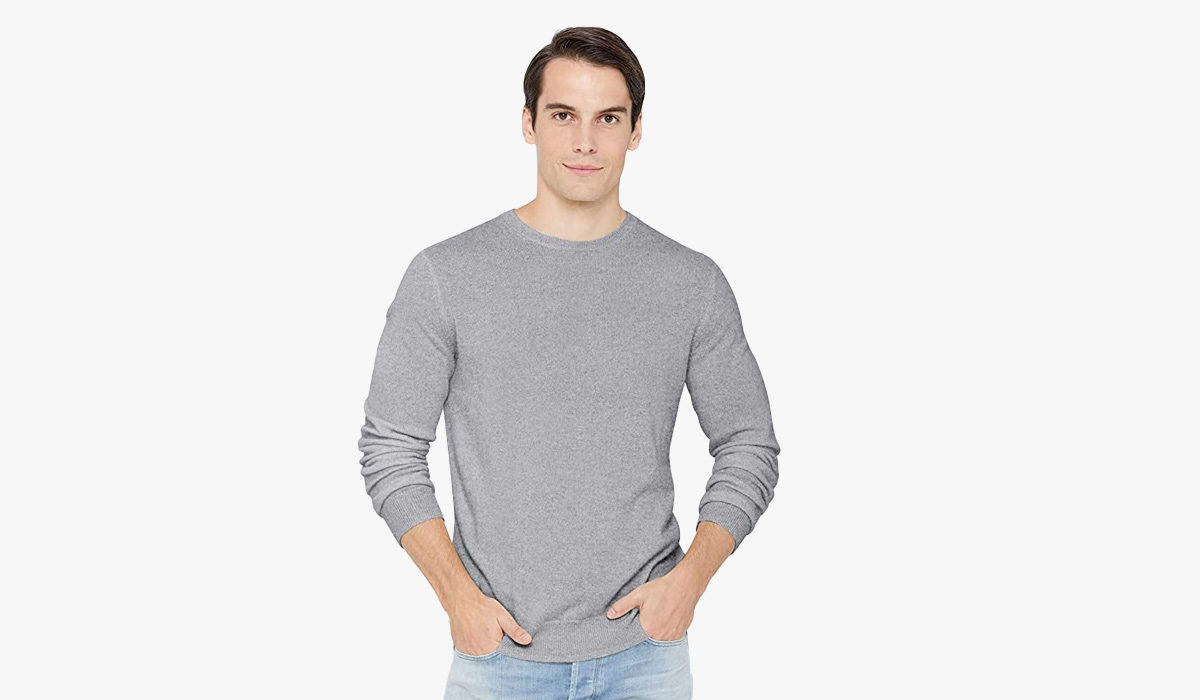 state cashmere men's essential crewneck sweater